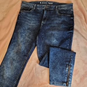 Dark Blue Acid Wash Jeggings